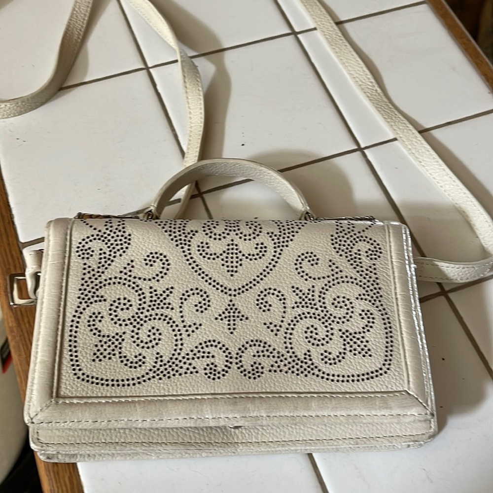 Brighton White Crossbody Wallet